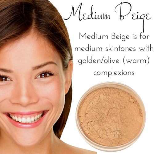Medium Beige - Full Coverage Matte Loose Mineral Foundation - Ready to Label