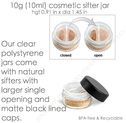 10 Gram Empty Click & Turn Rotating Sifter Cosmetic Makeup Jar Container